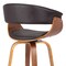 Armen Living Julyssa 26" Counter Height Swivel Brown Faux Leather and Walnut Wood Bar Stool LCJSBAWABR26 - alternate 4